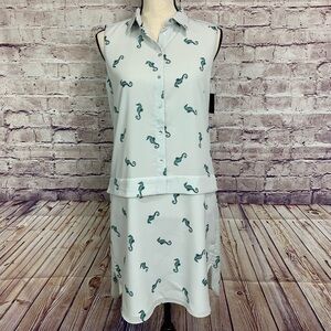 Zara Gray Seahorse Sleeveless Short Sleeve Dress